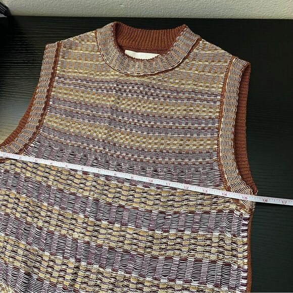 ✨ Base Mark Women’s Brown Purple Knit Tank Top Small Japan - Picture 10 of 11